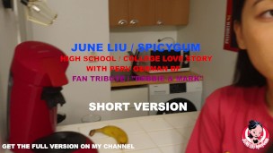 June Liu 刘玥 / SpicyGum - Chinese Teen fucking hard with her German BF (Short V - JL_028)