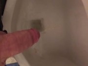 Pee in the gas station urinal