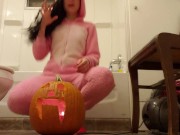 Happy Halloween! Dousing A Jack-o-Lantern Flame With My Piss 5/16