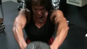 Big Biceps Concentration Curls Gym Workout FBB