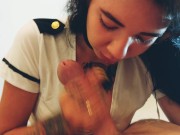 Стюардесса после полёта отсосала и слизала всю сперму 12/16