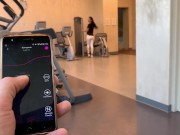 public Masturbation with lovense (LUSH) PART 3. during fitness in the gym 6/16