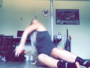  Teen Plays Around On Pole 5/16