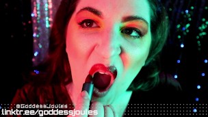 Plexiglass Lipstick and Lipgloss Kisses ASMR