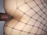 Thick black cock handcuffs white pawg to the bed  - POV 6/16