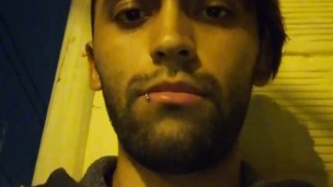 Jerking Off Outside Close Up Cum Almost Got Caught - Camilo Brown