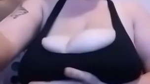 Smoking and titty toy play 