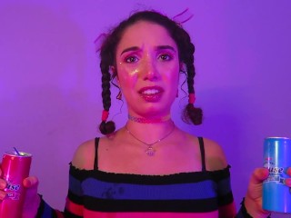 Blueberry inflation – Soda mix – turning violet – Halloween – Inflation