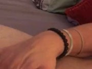 Straight dude jerks fat dick, fingers himself and cums on abs
