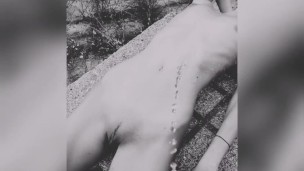 Public pee on perfect skinny amateur babe in the park