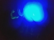 playing with glow paint