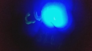 playing with glow paint