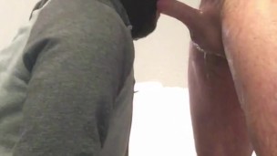 Fag gets super sloppy facefuck from straight alpha - Part Three (with cum)