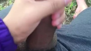 Twink Boi Cumming Outside 