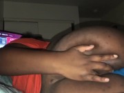 Ebony Teen Playing With Her Tight Pussy