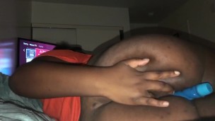 Ebony Teen Playing With Her Tight Pussy