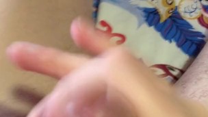Boy playing with big dick. Homemade.