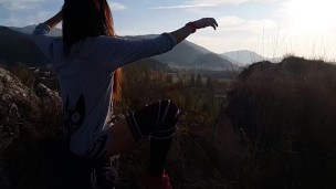 NO PANTIES up dress # PUSSY SHOW above the City (Part 1)