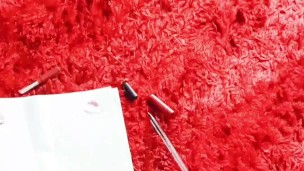 Writting for first time with my big foot By GoddesTiannaFeet