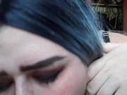 Practicing dick sucking for Daddy
