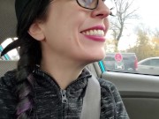 Public Blowjob Deepthroat Practice In A Busy Parking Lot 1/16
