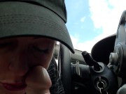 Public Blowjob Deepthroat Practice In A Busy Parking Lot 14/16