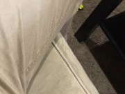 Man rubs cock while he’s home alone 