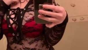 Short video of violet hammons slutty ass prancing around in lingerie 