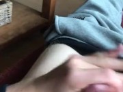 Moaning and spitting on my cock in the livingroom 12/16