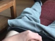 Moaning and spitting on my cock in the livingroom 13/16