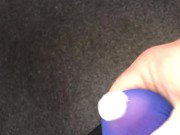 Cum through VS mesh g-string (with pre-cum and cum stained chair)