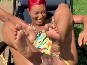 MissBNasty squirts on her own face during DP outside  - Screenshot 16 of 16 - HD