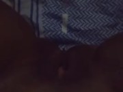 Fucking her horny pussy with TV REMOTE CONTROL till she cum and squirt