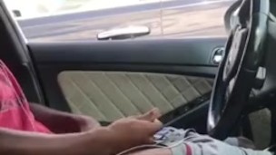 SMOKEPOLEBOY JACKING BIG BLACK COCK IN PUBLIC.. LADY FREAKS OUT WHEN SHE SE