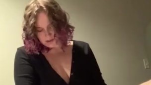 Curvy domme with a strap on pegs sub spouse in hotel room (MrsDommeRee)