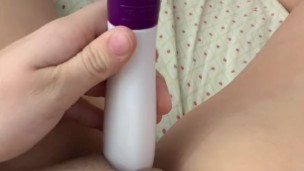Naughty Kitty plays with her vibrator