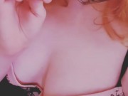 Red head sucks on lollipop 