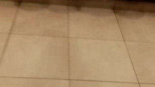 Strip naked in toilet cubical and open door