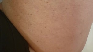 Huge Cum on her Hairy Pussy