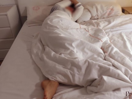 Perfect innocent shy teen morning masturbation and intense shaking orgasm