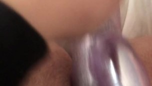 Fucks herself while husband is at work. - Toy does ALL the work!