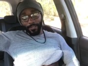 Horny Black Dude Stroke BBC & Cums in Public Trail