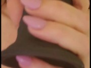 Pretty PAWG MILF chokes on 8 INCH BLACK DILDO to get ready for ASS!!