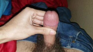 Masturbating until cum overflows