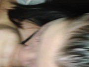 Smoking blow job with cum shot on natural titties 15/16