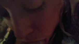 Hot Sloppy deepthroat cutie eating the dick 