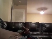 Quick wank before roommate gets home 