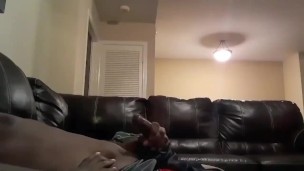 Quick wank before roommate gets home 
