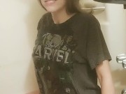 Wearing a T-Shirt While Tip Takes a Piss on Me