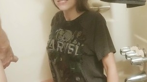 Wearing a T-Shirt While Tip Takes a Piss on Me